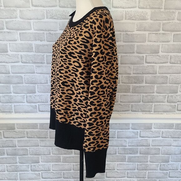 Marled Reunited Leopard Print Sweater NEW Plus 3X Long Sleeve Glam Classic - Picture 3 of 9
